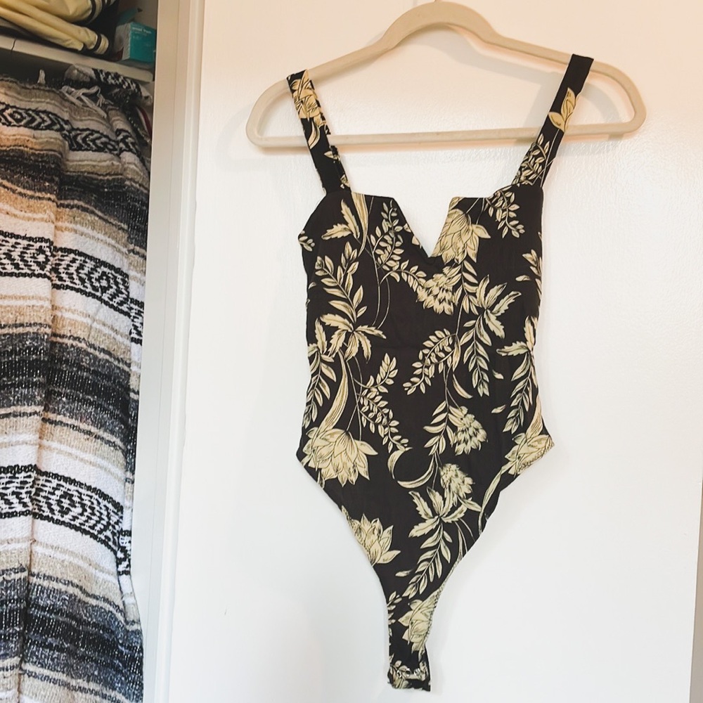FREE PEOPLE floral bodysuit